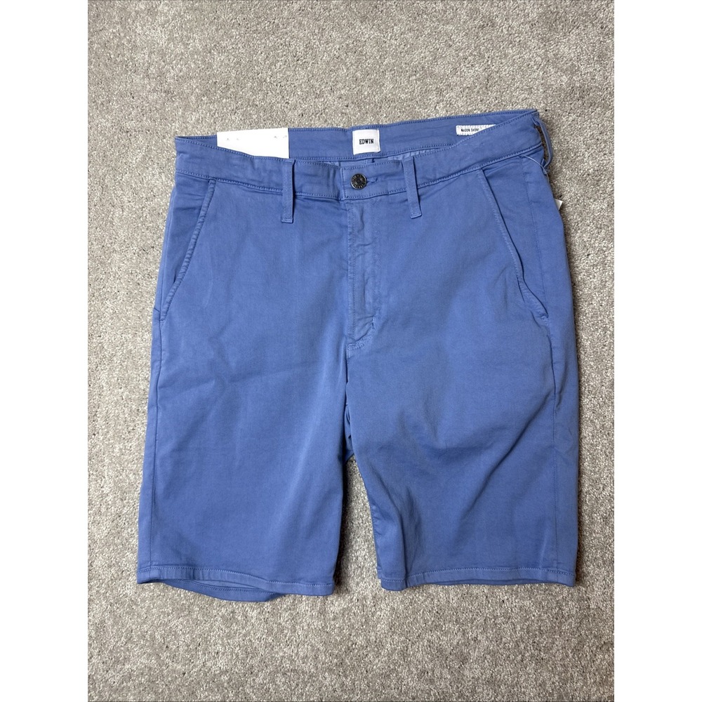 NWT Slim Fit 8.5-inch Bering Sea‎ Blue Endurance Mason Short from Edwin, Size 30